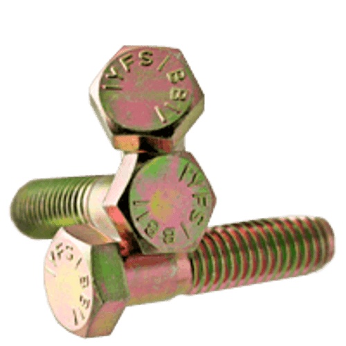 Picture of Brighton Best 195020 1/4"-20X3 1/4" Hex Bolts, A307 Grade A, Zinc Yellow Cr+6(Inch)